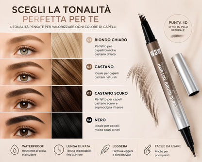 Matita Sopracciglia 4D Effetto pelo naturale